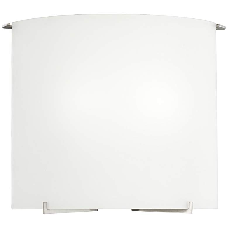 Image 1 Fresco 10 1/4" High Frosted White Glass Wall Sconce