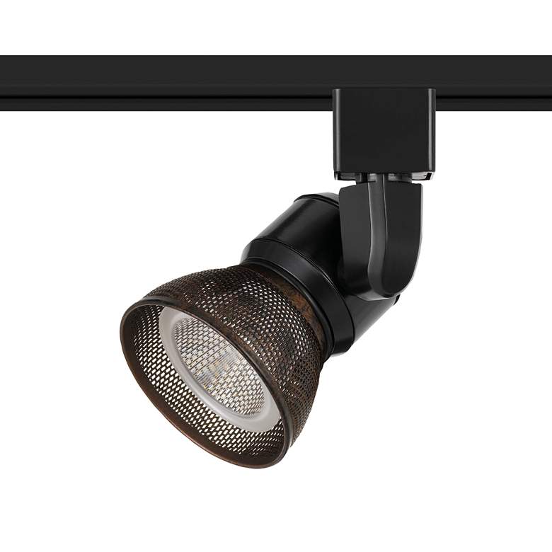 Image 1 Fresco Black and Rust Mesh LED Track Head for Halo Systems