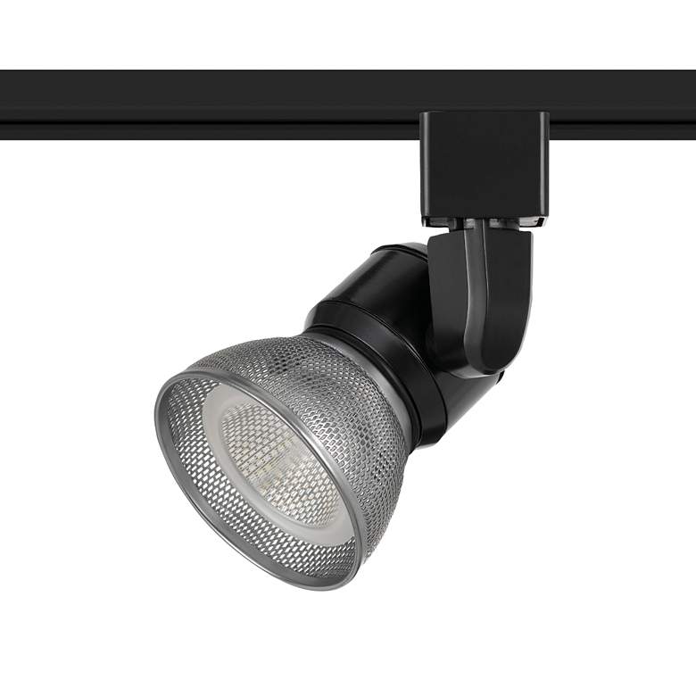 Image 1 Fresco Black and Steel Mesh LED Track Head for Halo Systems