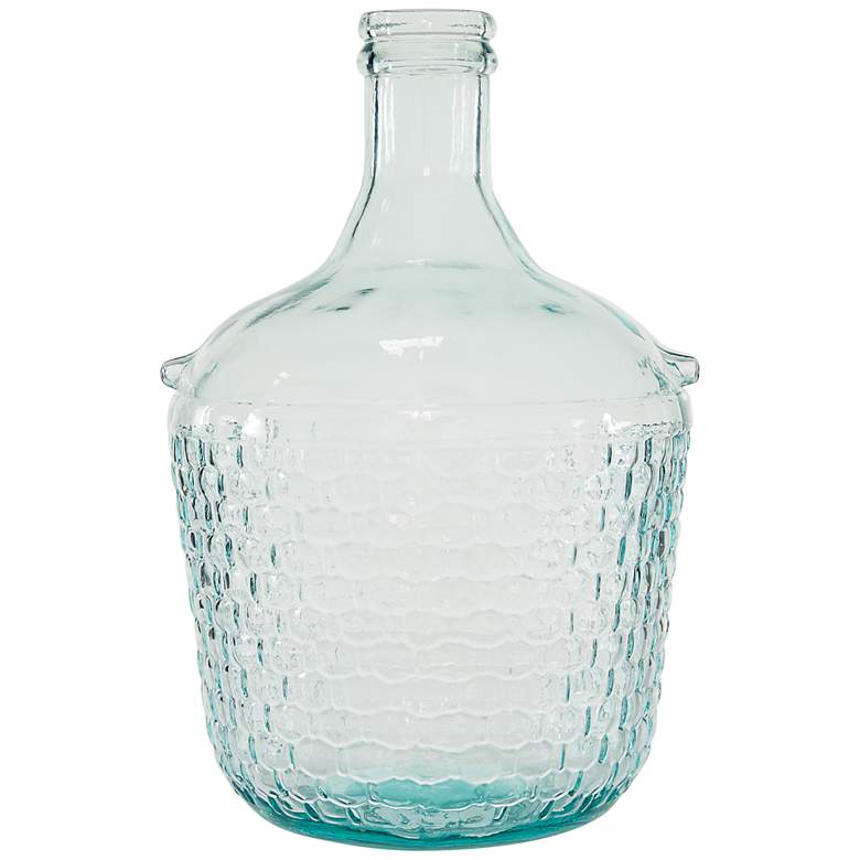 Image 2 Fresco Blue Glass 17" High Decorative Bottle-Shaped Vase