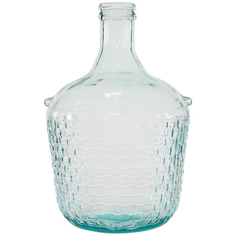 Image 2 Fresco Blue Glass 17 inch High Decorative Bottle-Shaped Vase