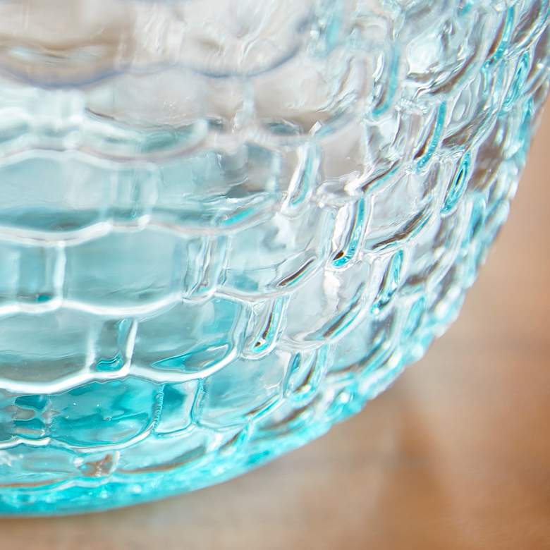 Image 3 Fresco Blue Glass 17" High Decorative Bottle-Shaped Vase more views