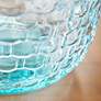 Fresco Blue Glass 17" High Decorative Bottle-Shaped Vase