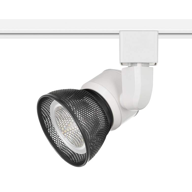 Image 1 Fresco White and Black Mesh LED Track Head for Halo Systems