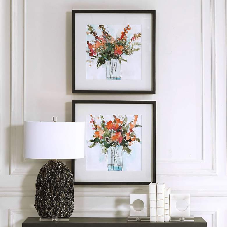 Image 1 Fresh Flowers 26 1/4" Square 2-Piece Framed Wall Art Set
