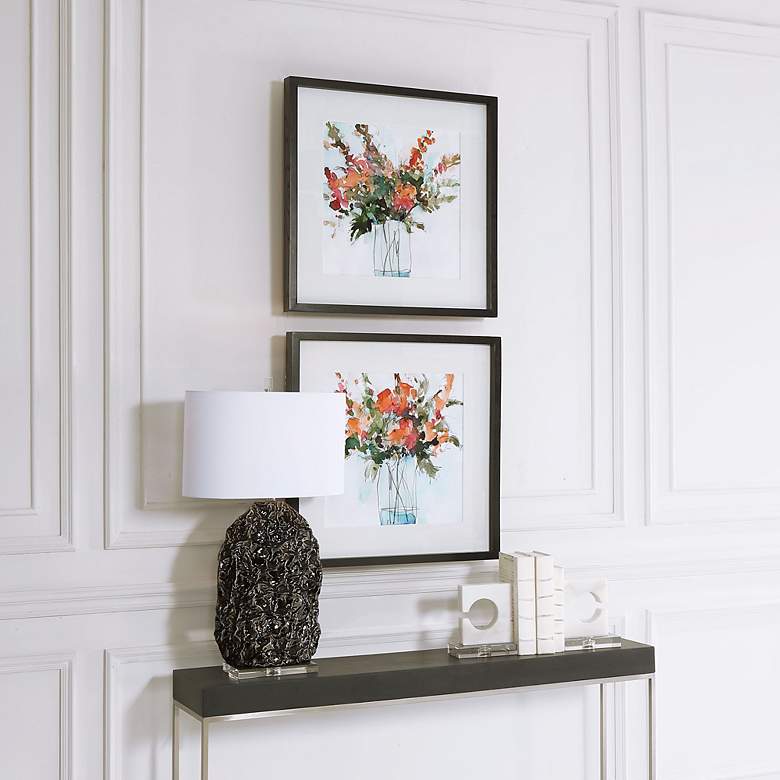 Image 3 Fresh Flowers 26 1/4" Square 2-Piece Framed Wall Art Set more views