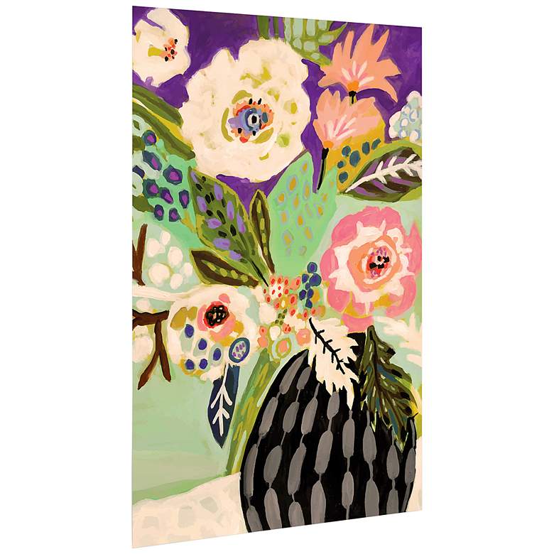 Image 3 Fresh Flowers in Vase I 48" High Tempered Glass Wall Art