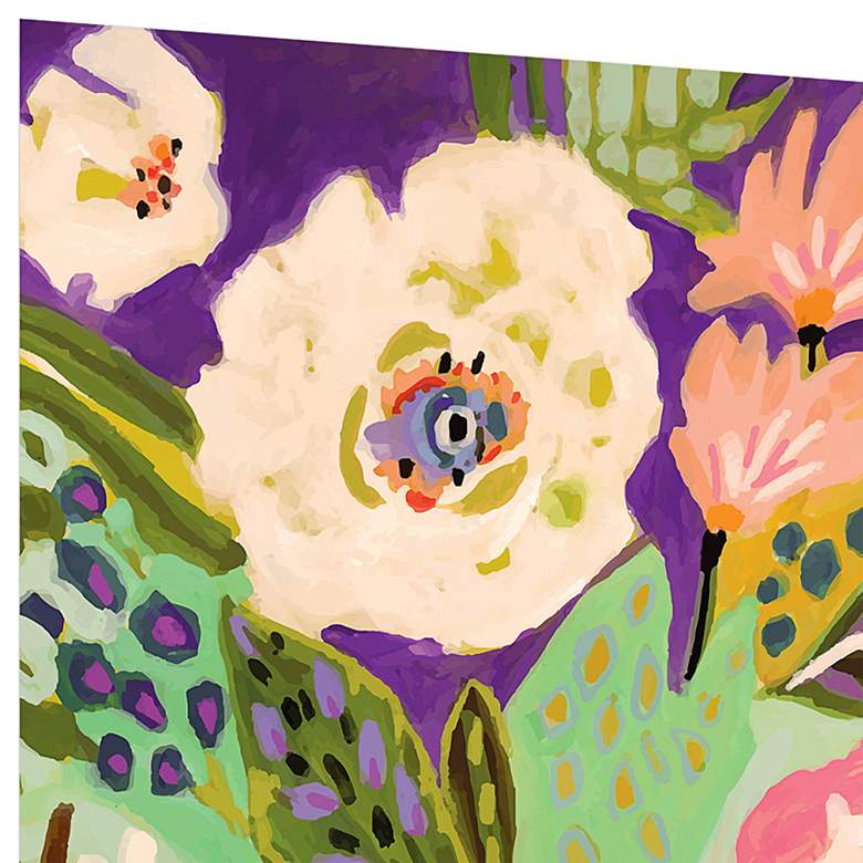 Image 4 Fresh Flowers in Vase I 48" High Tempered Glass Wall Art more views