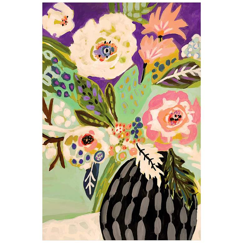 Image 5 Fresh Flowers in Vase I 48" High Tempered Glass Wall Art more views