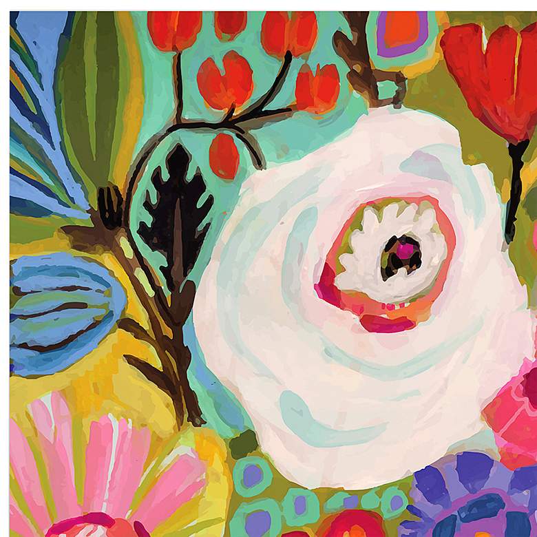 Image 3 Fresh Flowers in Vase II 48" High Tempered Glass Wall Art more views
