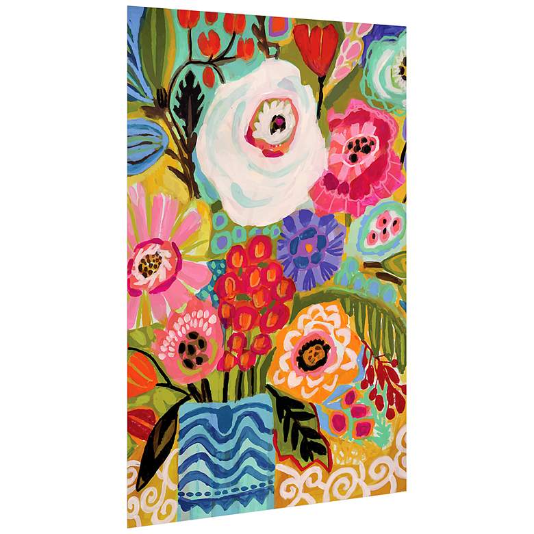 Image 4 Fresh Flowers in Vase II 48" High Tempered Glass Wall Art more views