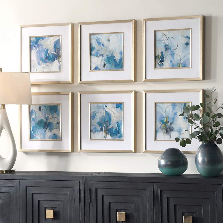 Image 3 Fresh Start 19 1/4" Square 6-Piece Framed Print Wall Art Set more views