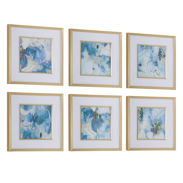 Image 4 Fresh Start 19 1/4" Square 6-Piece Framed Print Wall Art Set more views