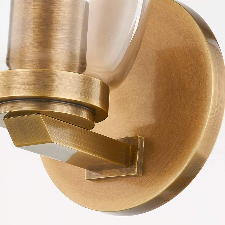 Image 4 Fresno 12 3/4" High Patina Brass Wall Sconce more views