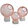 Fresno Pale Pink and White Orb Sculptures Set of 3
