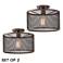 Frey 14"W and 12 3/4"W Bronze Ceiling Light Set of 2