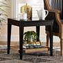 1_Freya 19 3/4" Wide Black Wood Rectangular End Table