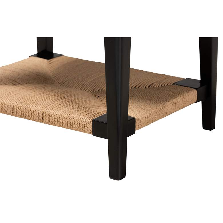 Image 3 Freya 19 3/4" Wide Black Wood Rectangular End Table more views