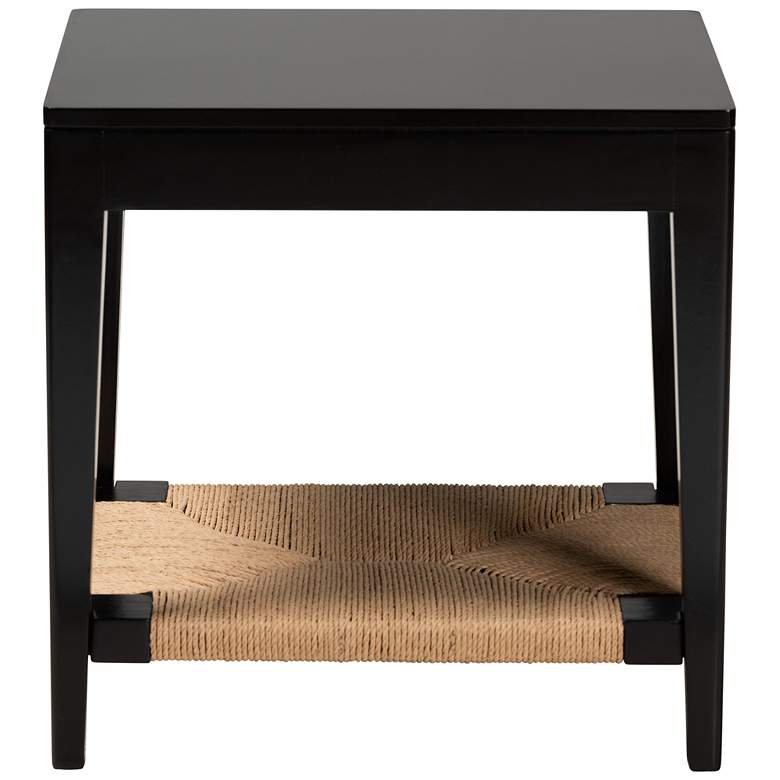 Image 5 Freya 19 3/4" Wide Black Wood Rectangular End Table more views