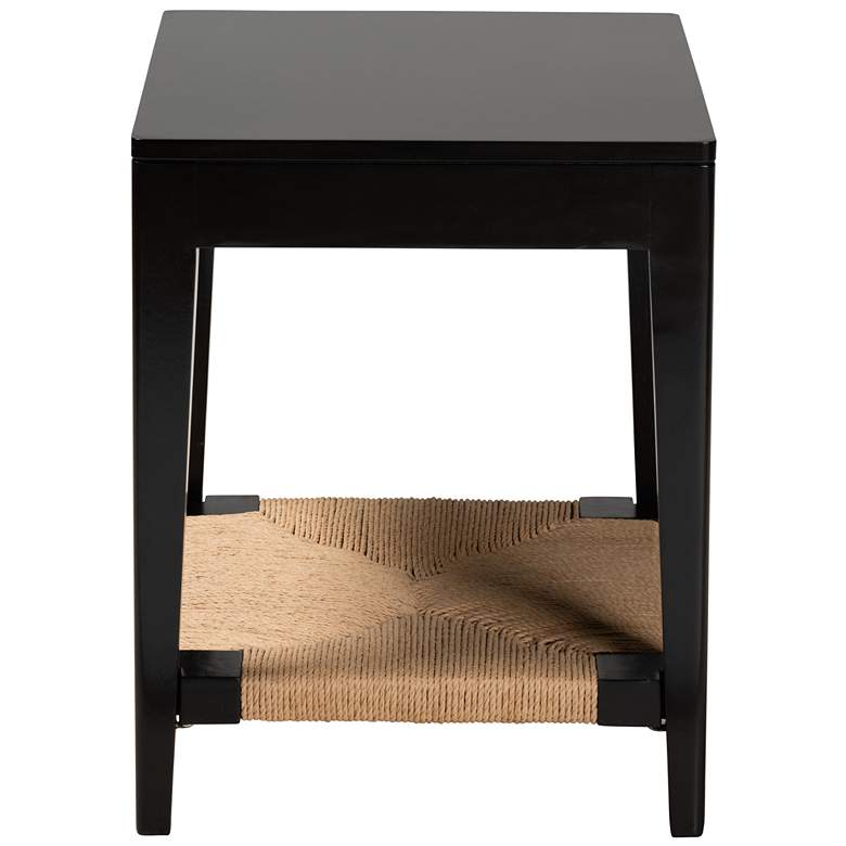 Image 6 Freya 19 3/4" Wide Black Wood Rectangular End Table more views