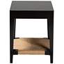 6_Freya 19 3/4" Wide Black Wood Rectangular End Table more views