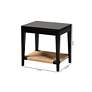 7_Freya 19 3/4" Wide Black Wood Rectangular End Table more views