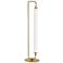 Freya 26.5" High Aged Brass LED Table Lamp With White Acrylic Shade