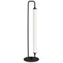 Freya 26.5" High Matte Black LED Table Lamp With White Acrylic Shade
