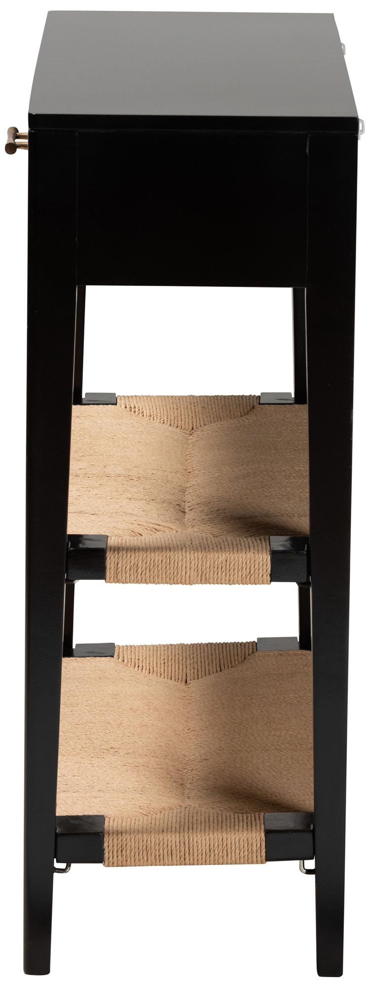 Freya 31 1/2" Wide Black Wood Rectangular 1-Drawer Console Table