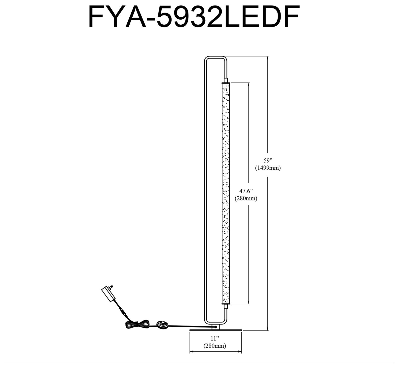 Image 5 Freya Matte Black LED Floor Lamp more views