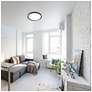 3_Frida 15.75" Wide Sandy Black 30W Flush Mount more views