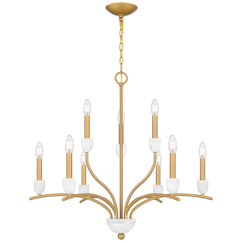 Image 1 Frida 9-Light Aged Brass Chandelier
