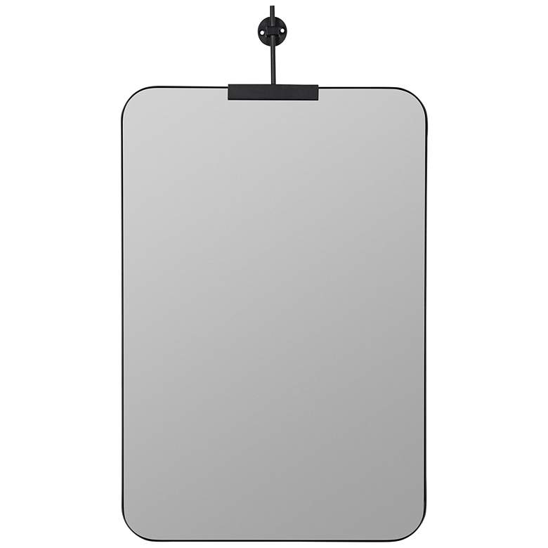 Image 2 Frida Shiny Black 23 3/4" x 36" Rectangular Wall Mirror
