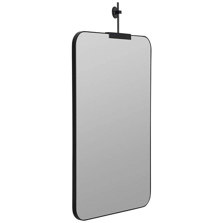 Image 5 Frida Shiny Black 23 3/4" x 36" Rectangular Wall Mirror more views