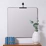 1_Frida Shiny Black 48" x 40" Oversized Wall Mirror