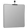 5_Frida Shiny Black 48" x 40" Oversized Wall Mirror more views