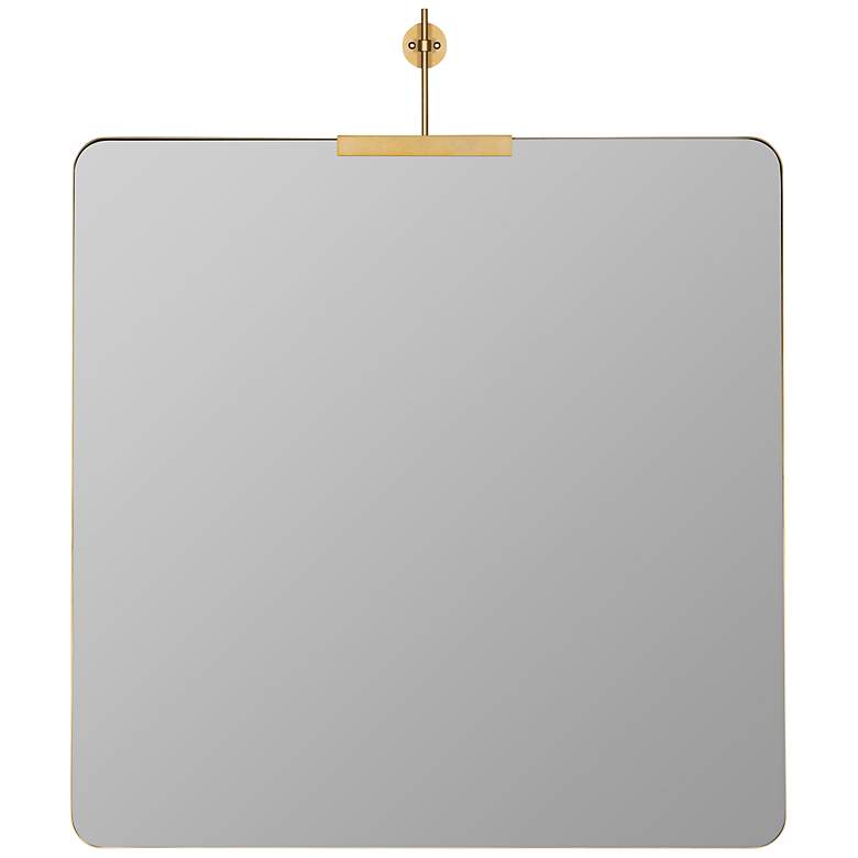 Image 2 Frida Shiny Gold 48" x 40" Oversized Rectangle Wall Mirror