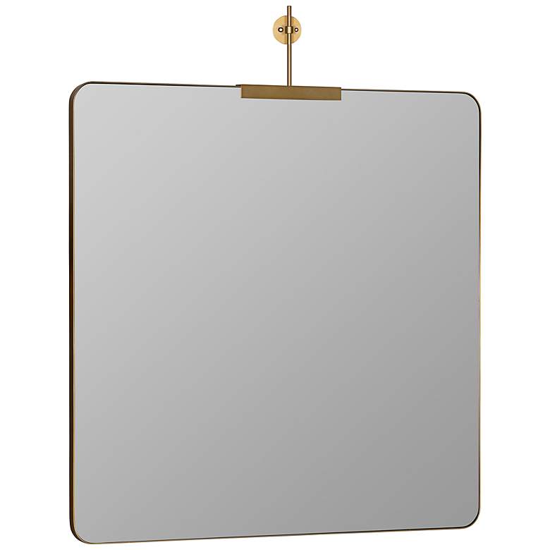 Image 5 Frida Shiny Gold 48" x 40" Oversized Rectangle Wall Mirror more views