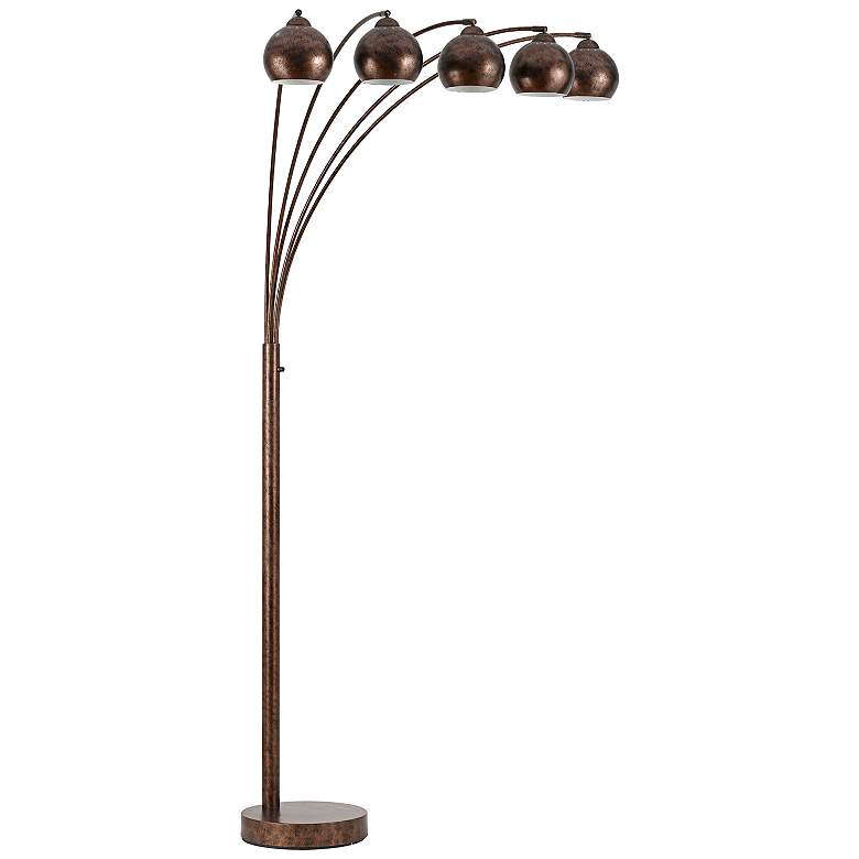 Image 1 Friedmond Rust Metal 5-Light Arc Floor Lamp