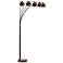 Friedmond Rust Metal 5-Light Arc Floor Lamp