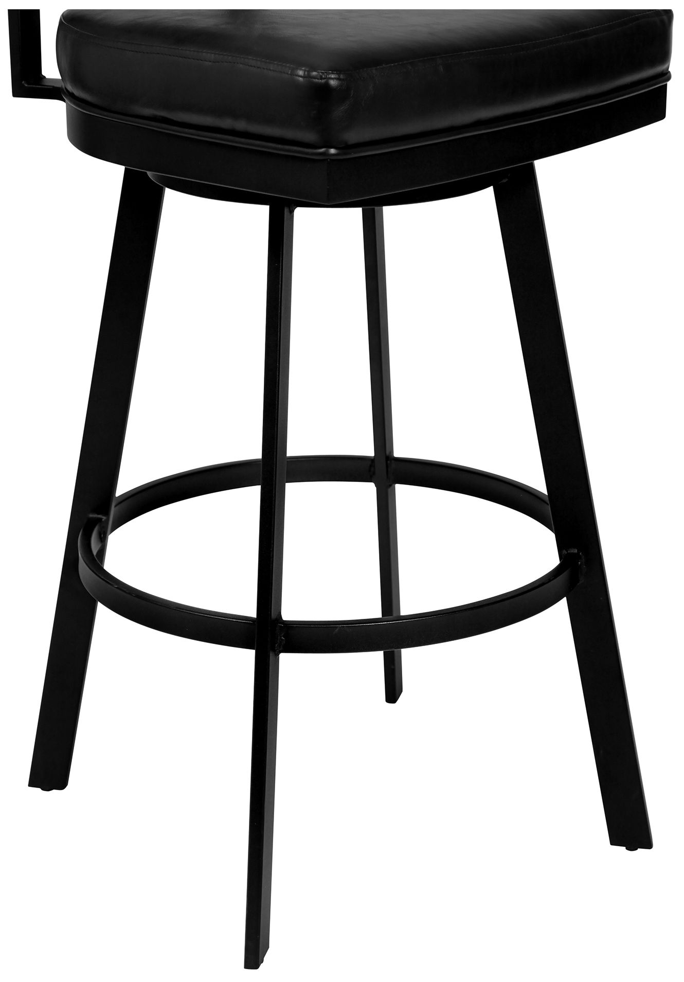 Image 5 Frisco 30 in. Barstool in Black Faux Leather and Matte Black Finish more views