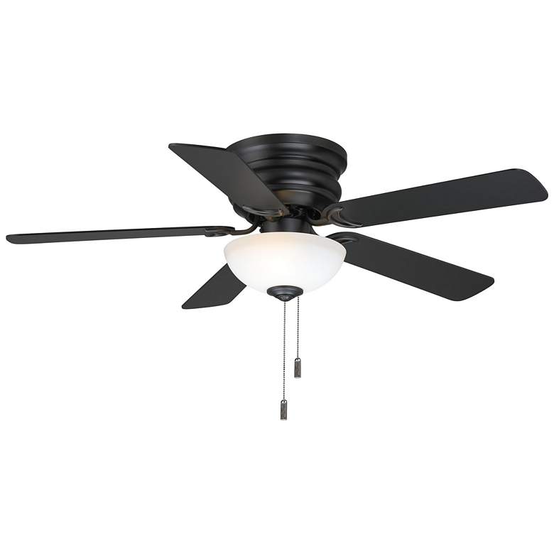 Image 1 Frisco 44" Matte Black Flush Mount Ceiling Fan by Wind River