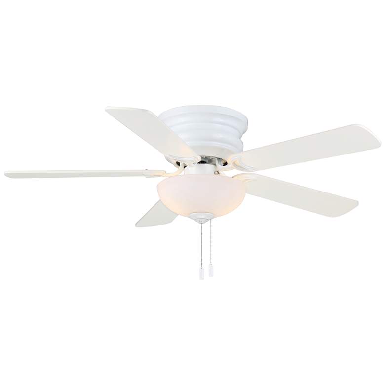 Image 1 Frisco 44" White Flush Mount Ceiling Fan by Wind River