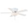 Frisco 44" White Flush Mount Ceiling Fan by Wind River