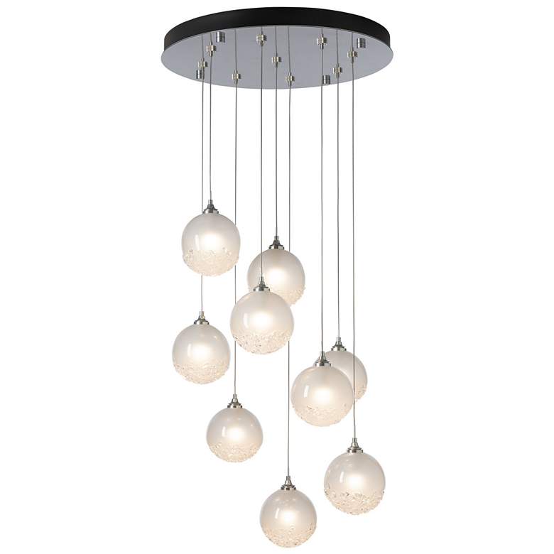Image 1 Fritz 20.5" Wide 9-Light Sterling Globe Pendant With Frosted Glass