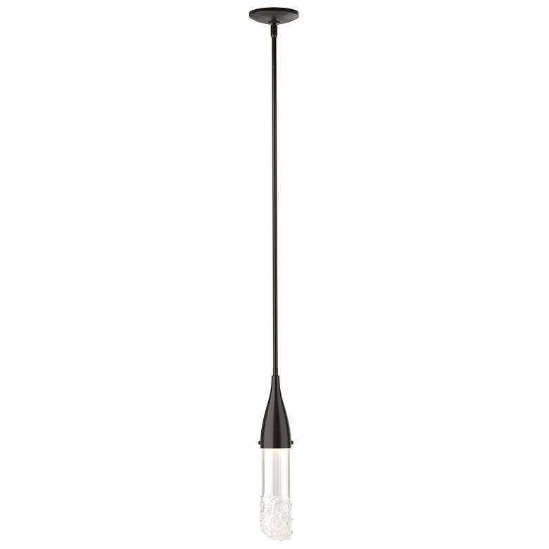 Image 1 Fritz 3.3" Wide Oil Rubbed Bronze Mini-Pendant With Clear Glass Shade