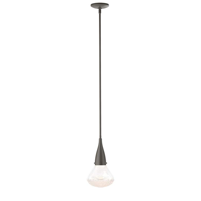 Image 1 Fritz 8.3" Wide Large Dark Smoke Pendant With Clear Glass Shade