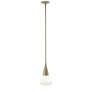Fritz 8.3" Wide Large Soft Gold Pendant With Clear Glass Shade