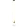 Fritz 8.3" Wide Large Soft Gold Pendant With Clear Glass Shade
