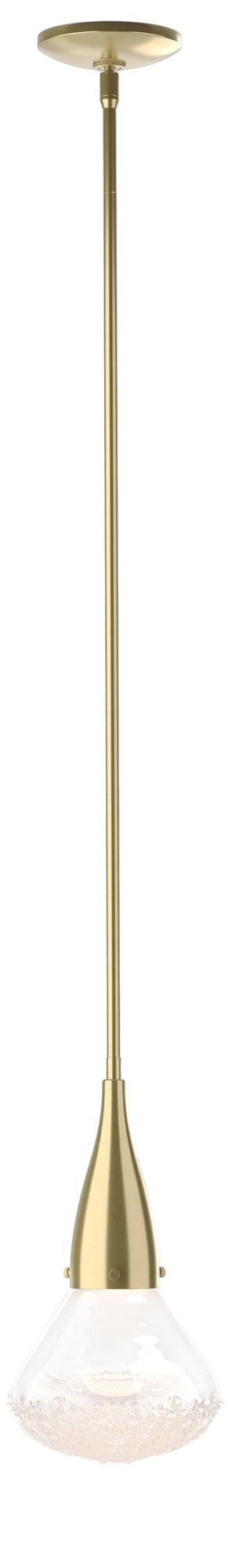 Fritz 8.3"W Large Modern Brass Pendant With Clear Glass Shade Made to Order